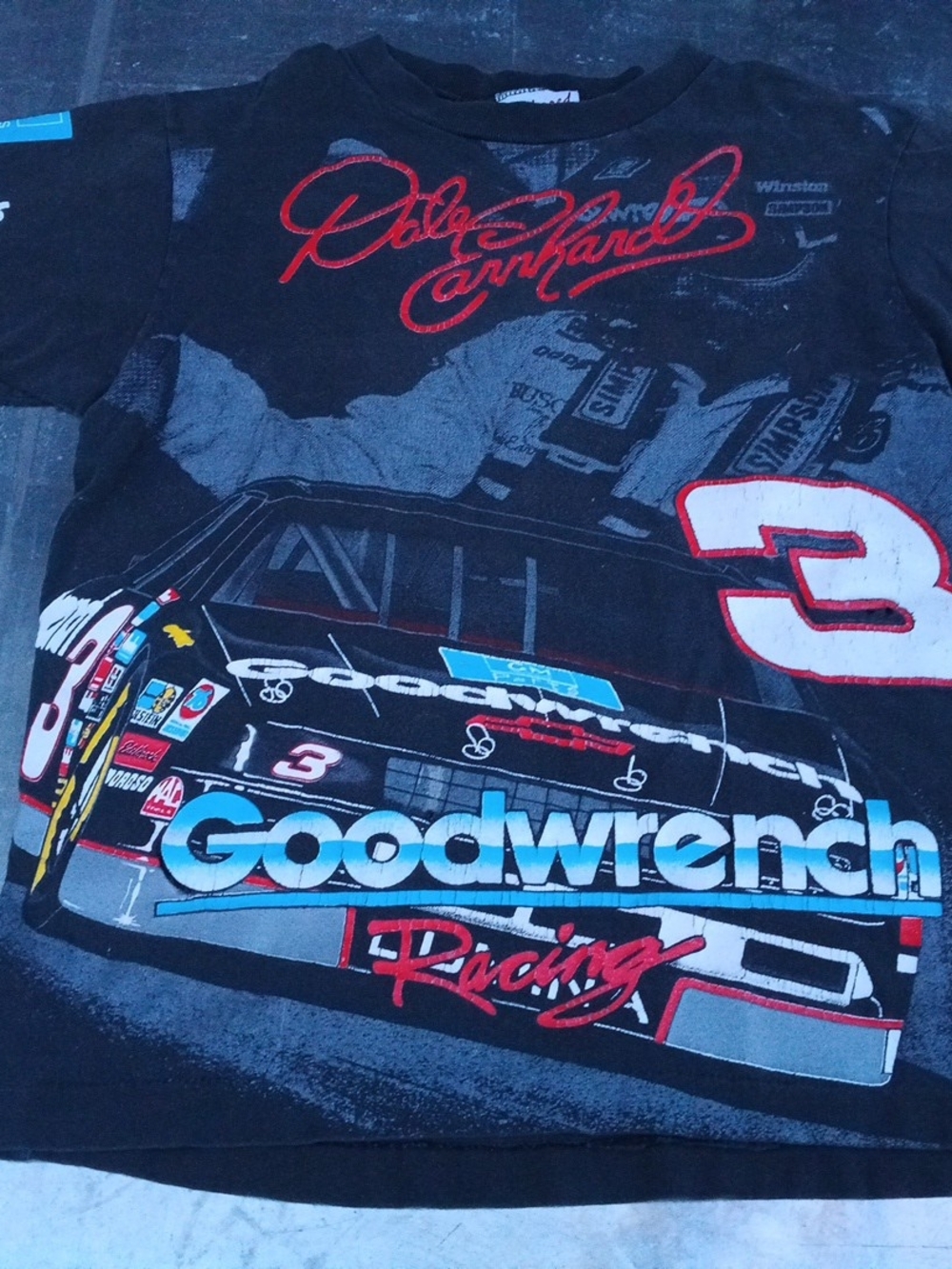 Vintage 1993 Goodwrench Racing Dale Earnhardt #3 Graphic Tee Mens L single stitc